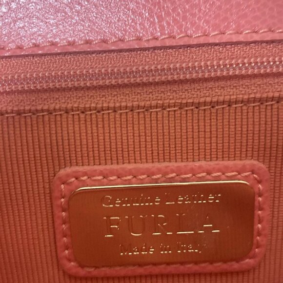 FURLA - Pink Leather Shoulder Bag - Picture 9 of 9